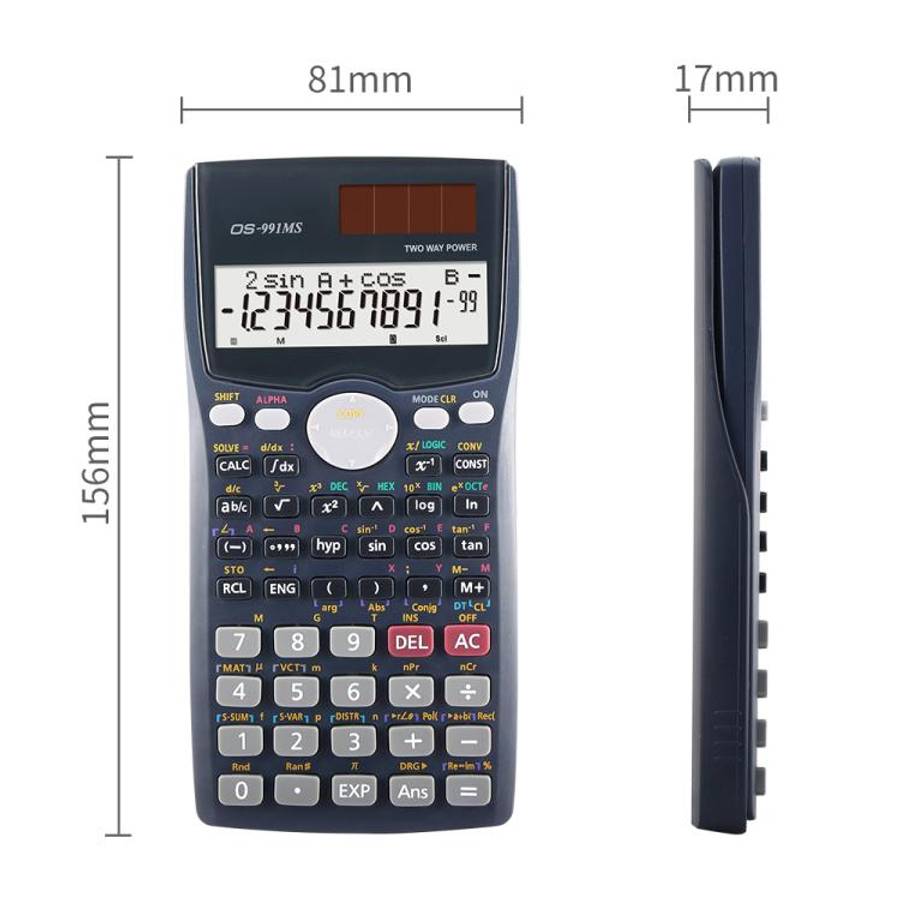 OSALO OS-991MS 10+2 Digits Double Line Display Multi-functional Student Function Scientific Calcu...