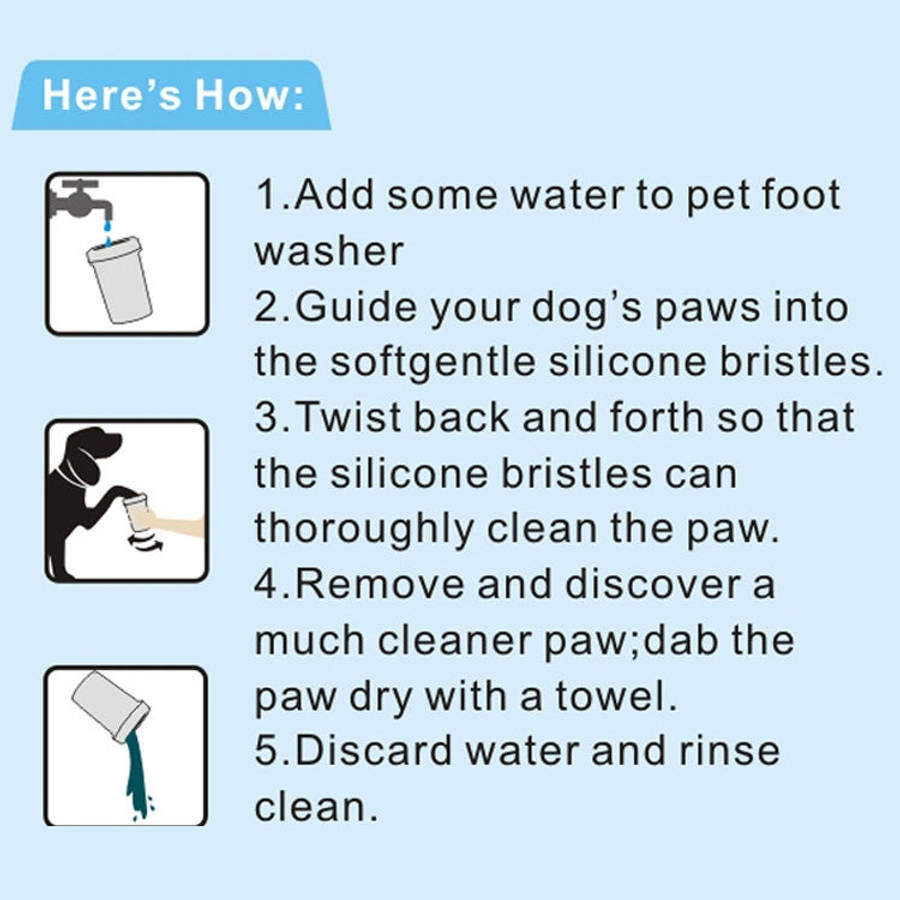 Pet Antiseptic Products Silicone Wash Feet Cleaning Cup Size: S