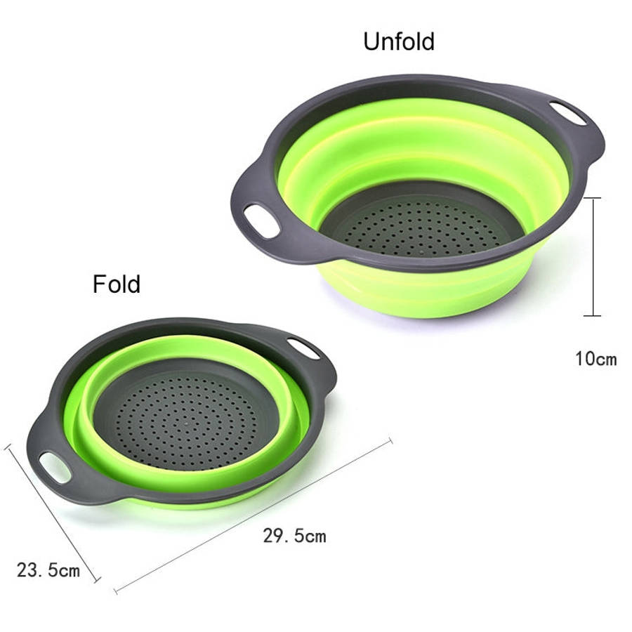 Creative Folding Vegetables Fruits Storage Basket Organizer Drain Basket, L, Size: 29.5*23.5*10cm...