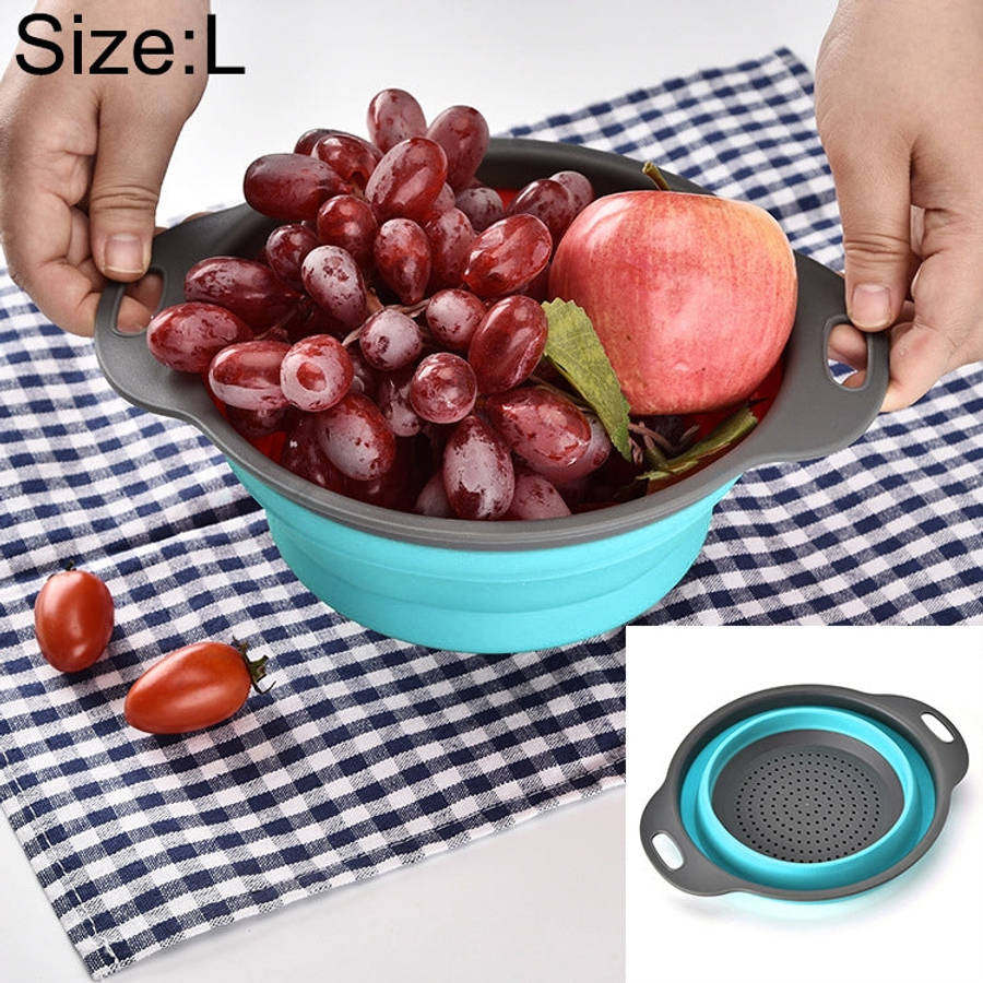 Creative Folding Vegetables Fruits Storage Basket Organizer Drain Basket, L, Size: 29.5*23.5*10cm...