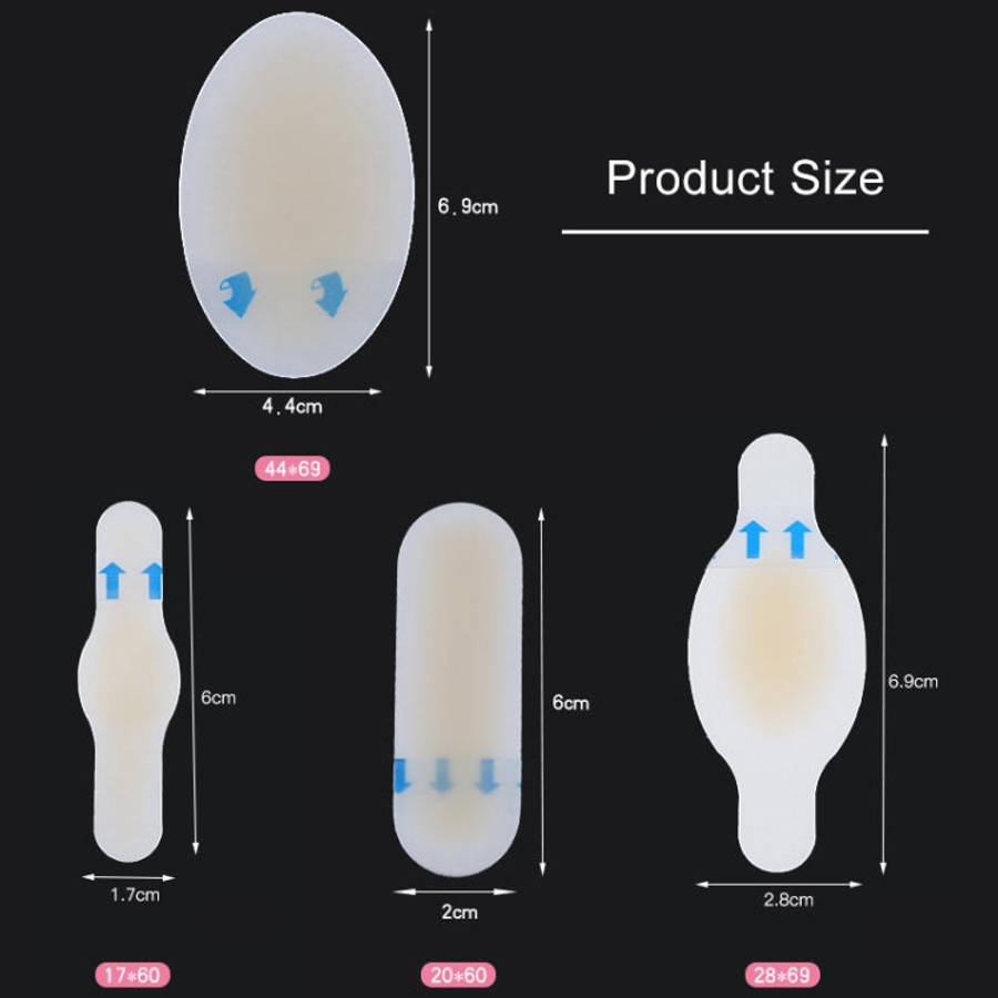 10 PCS Foot Care Skin Hydrogel Analgesic Plaster Blisters Slip Heel Protector Size: 28x69cm, Size...