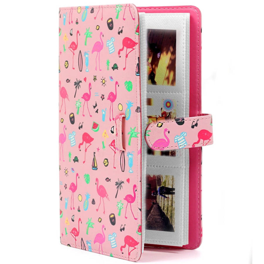 Pink Flamingo Pattern 3 inch DIY PU Mini Creativity Insert Type 32 Pages Exquisite Photo Album fo...