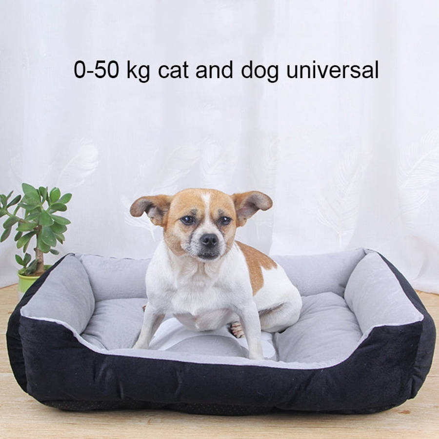 Dog Bone Pattern Big Soft Warm Kennel Pet Dog Cat Mat Blanket, with Rattan Mat & Blanket Size: L,...