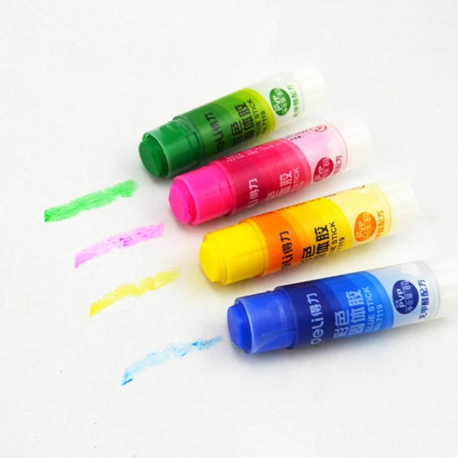 2 PCS School Supplies Solid Glue High Viscosity Color Without Formaldehyde Solid Glue, Random Col...