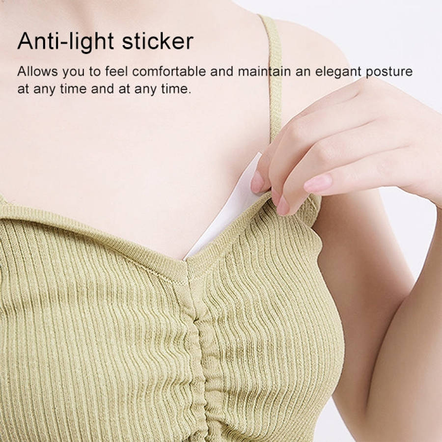 1 PACK Invisible Anti-light Stickers Shirt Straps Double-sided Adhesive Seamless V-neck Fixed Ant...
