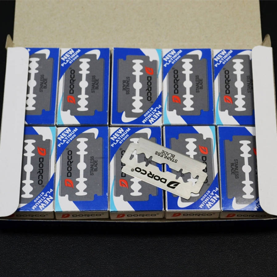 10 Boxes Practical Old-fashioned Stainless Steel Double-sided Blade Shaving Eyebrow Chimer Blade(...