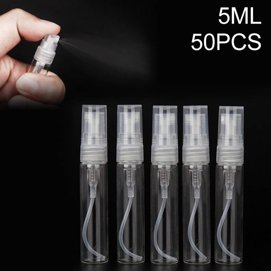 50 PCS Perfume Bottle Spray Bottle Perfume Bottle Empty Bottle, Capacity:5ML (Transparent), 5ML (...