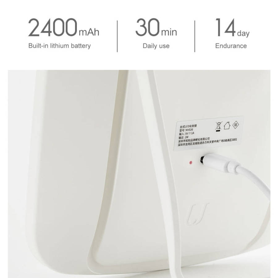 Original Xiaomi Youpin jordan&judy Single-sided Square Desktop LED Cosmetic Mirror, Single Color ...