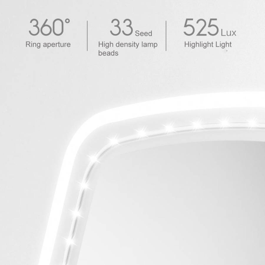 Original Xiaomi Youpin jordan&judy Single-sided Square Desktop LED Cosmetic Mirror, Single Color ...