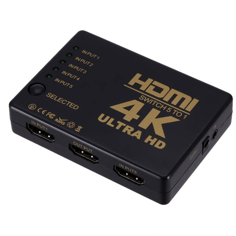 ZMT-968885 HDMI Switch 5 into 1 out 4K*2K HD Video Switch with Remote Control, 5 into 1 out