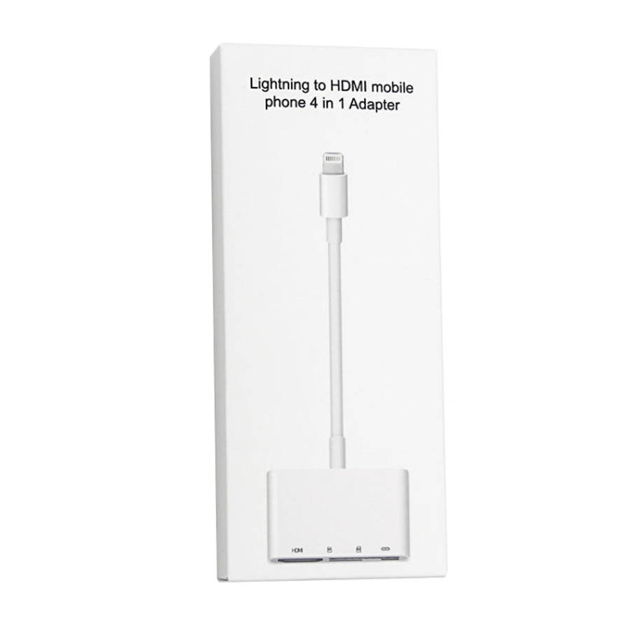 NK-103C 4 In 1 8 Pin to HDMI Multi-function Mobile Phone Converter Adapter, NK-103C