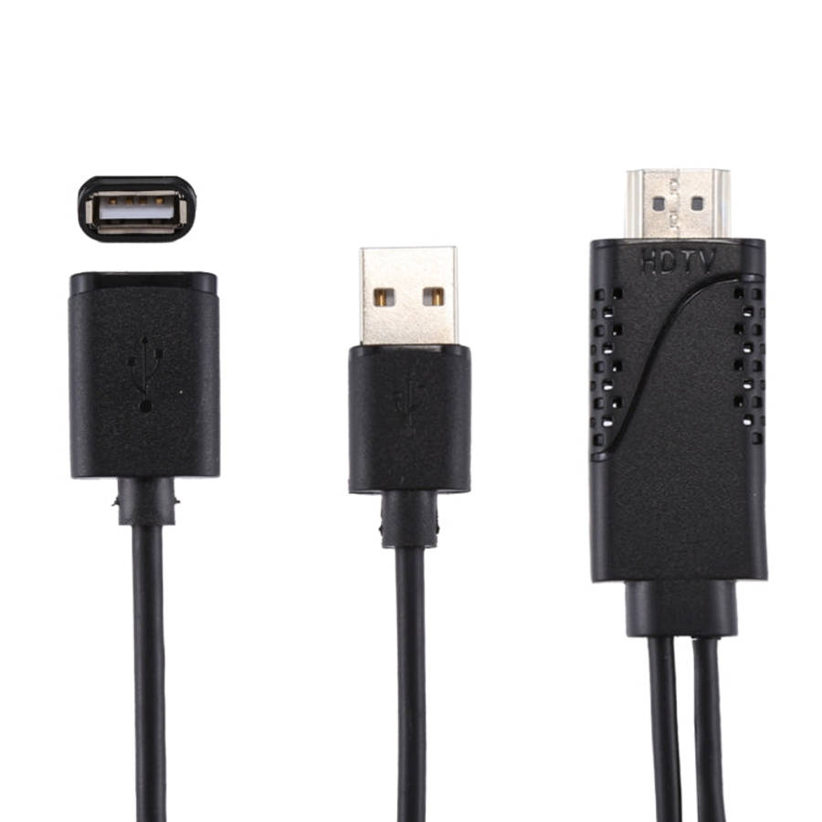 1080P USB 2.0 Male + USB 2.0 Female to HDMI HDTV AV Adapter Cable for iPhone / iPad, Android Smar...