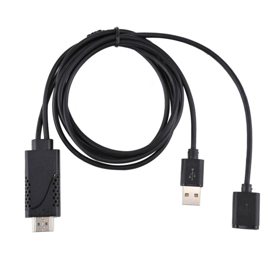 1080P USB 2.0 Male + USB 2.0 Female to HDMI HDTV AV Adapter Cable for iPhone / iPad, Android Smar...