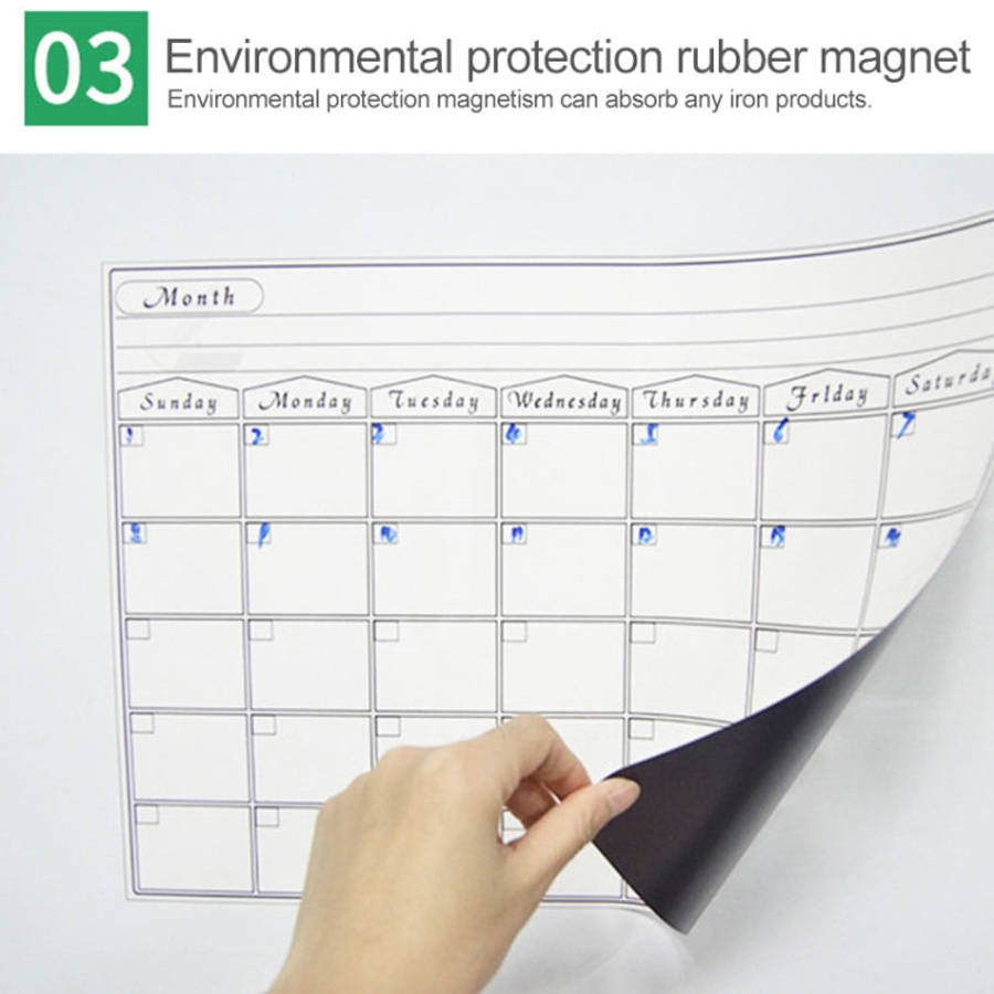 Magnetic Weekly Plan Refrigerator Magnet PET Magnetic Soft Whiteboard, Size: 29.7cm x 42cm, Weekl...
