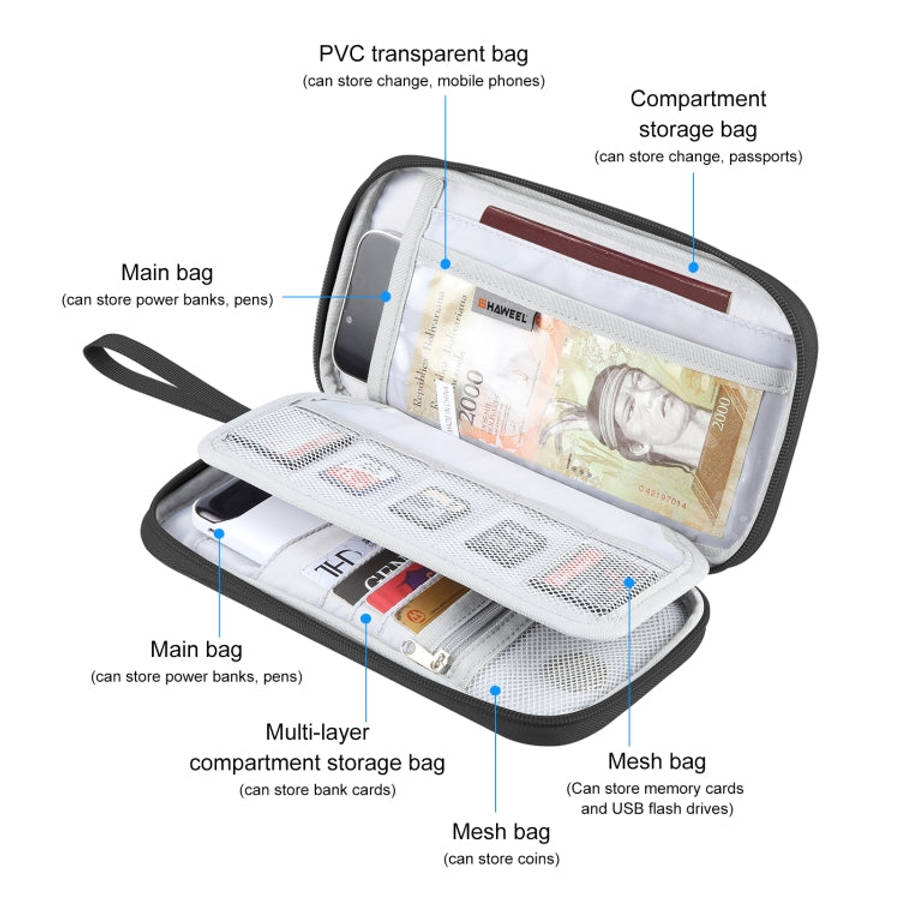 HAWEEL Clutch Bag Passport Wallet Document Organizer Credit Cards Case Bag, Clutch Bag