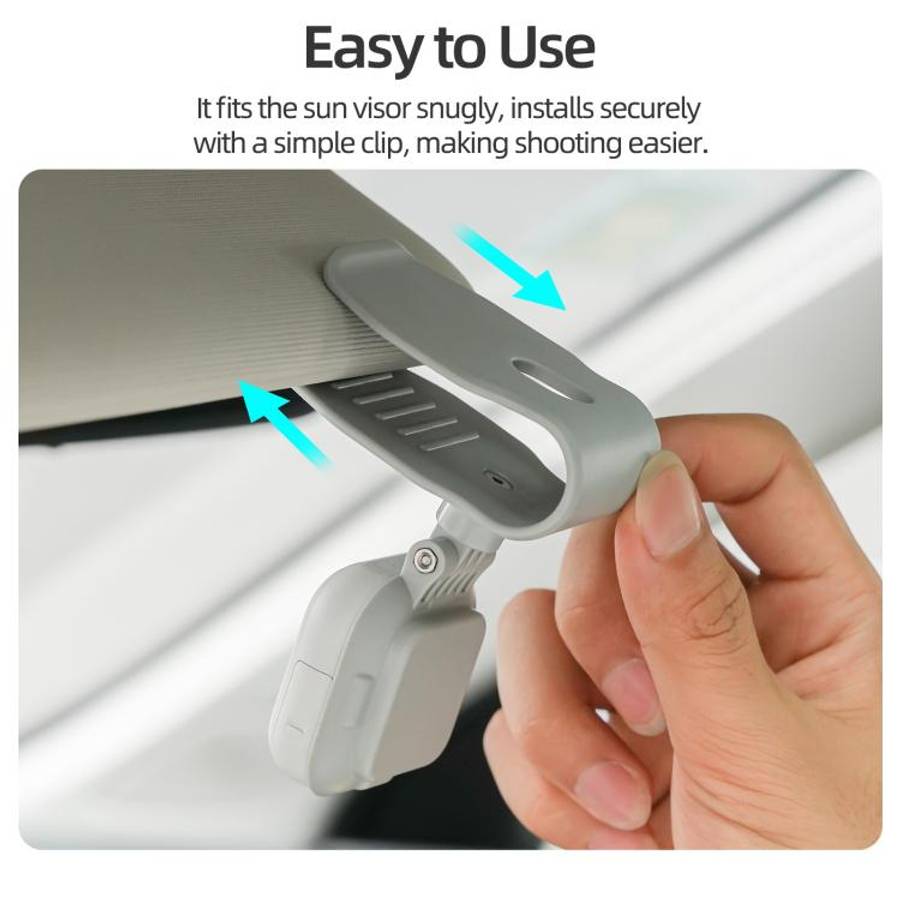 For Insta360 GO Ultra Sunnylife Magnetic Car Sun Visor Mount Action Camera Holder 360 Rotating 18...