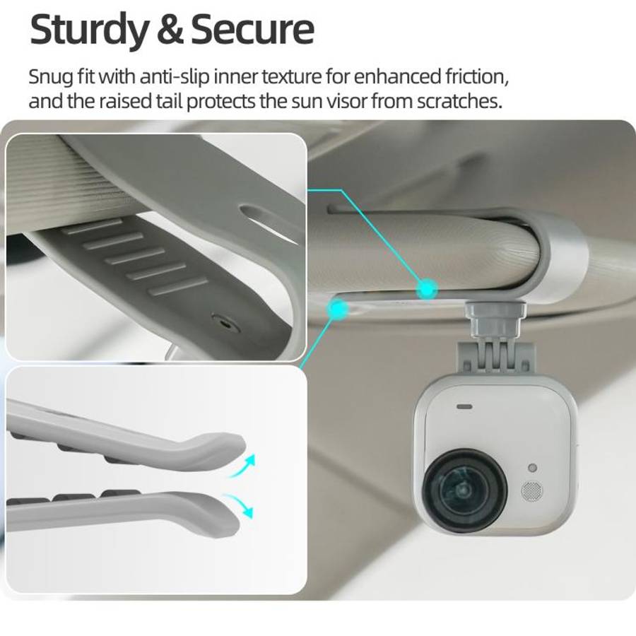 For Insta360 GO Ultra Sunnylife Magnetic Car Sun Visor Mount Action Camera Holder 360 Rotating 18...