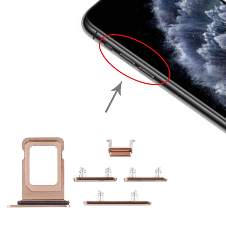 SIM Card Tray + Side Key for iPhone 11 Pro / 11 Pro Max, For iPhone 11 Pro(Single card)
