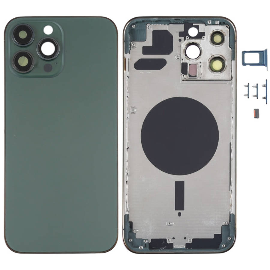 Back Housing Cover with SIM Card Tray & Side  Keys & Camera Lens for iPhone 13 Pro Max, For iPhon...