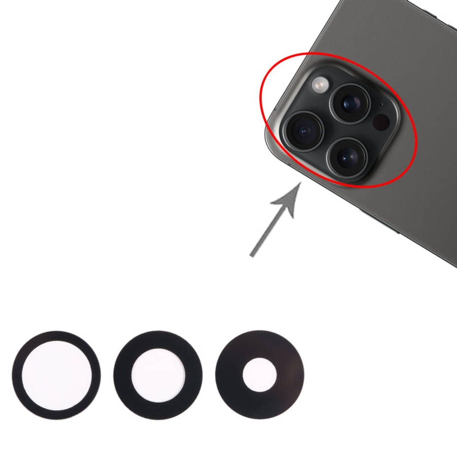 For iPhone 15 Pro 3 in 1 Back Camera Lens, For iPhone 15 Pro