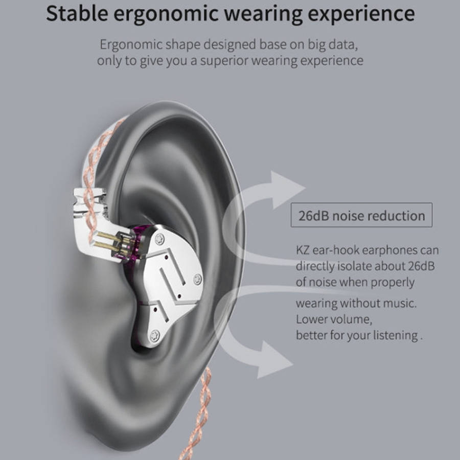 KZ ZSN Circle Iron Moving Iron Quad-core Wired Control In-ear Mega Bass HiFi Earphone with Microp...