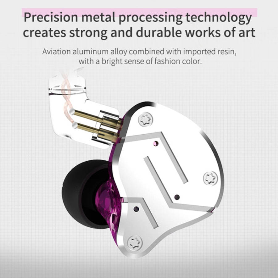 KZ ZSN Circle Iron Moving Iron Quad-core Wired Control In-ear Mega Bass HiFi Earphone without Mic...