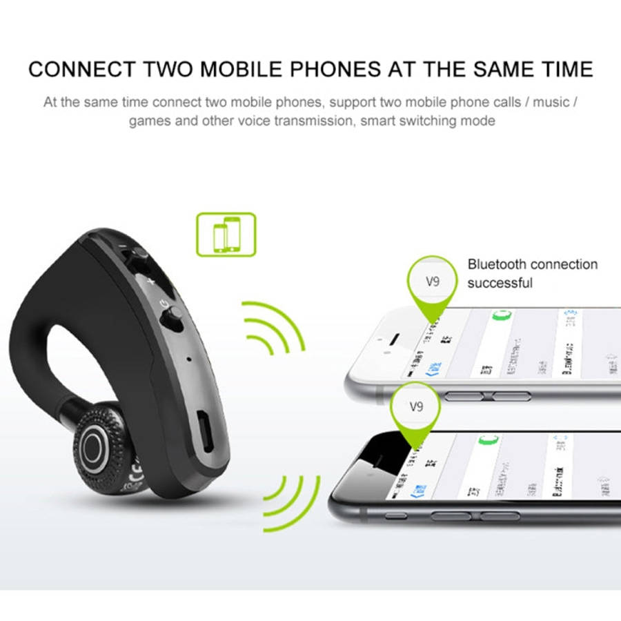 V9 Business Handsfree Wireless Bluetooth Headset CSR 4.1 with Mic for Driver Sport, V9
