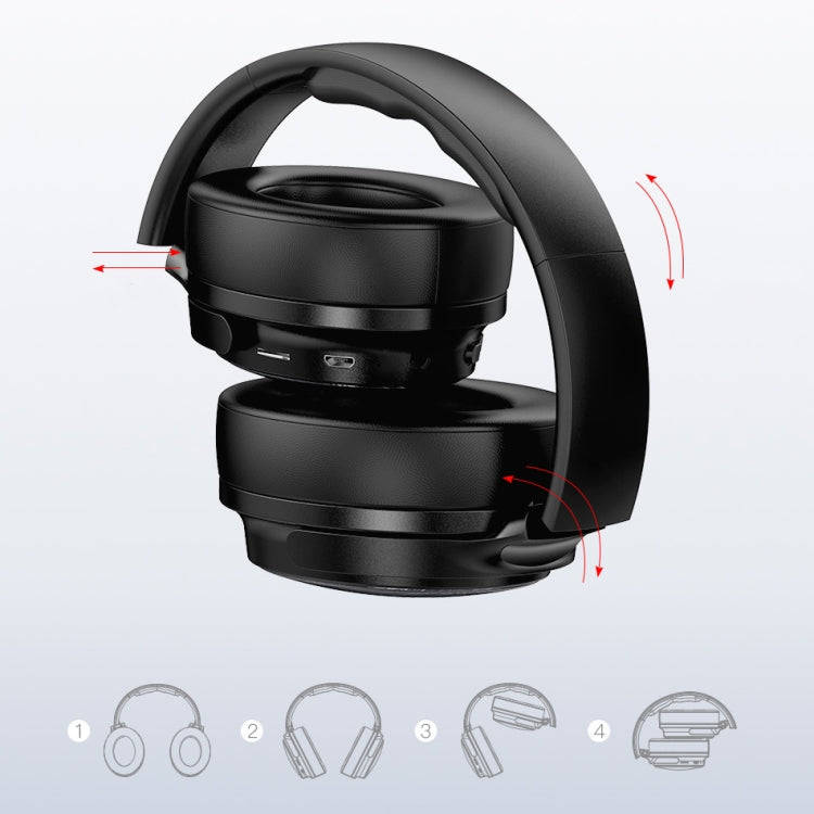 awei A780BL Bluetooth 5.0 Foldable Bass Wireless Bluetooth Headphone with 3.5mm Aux Jack