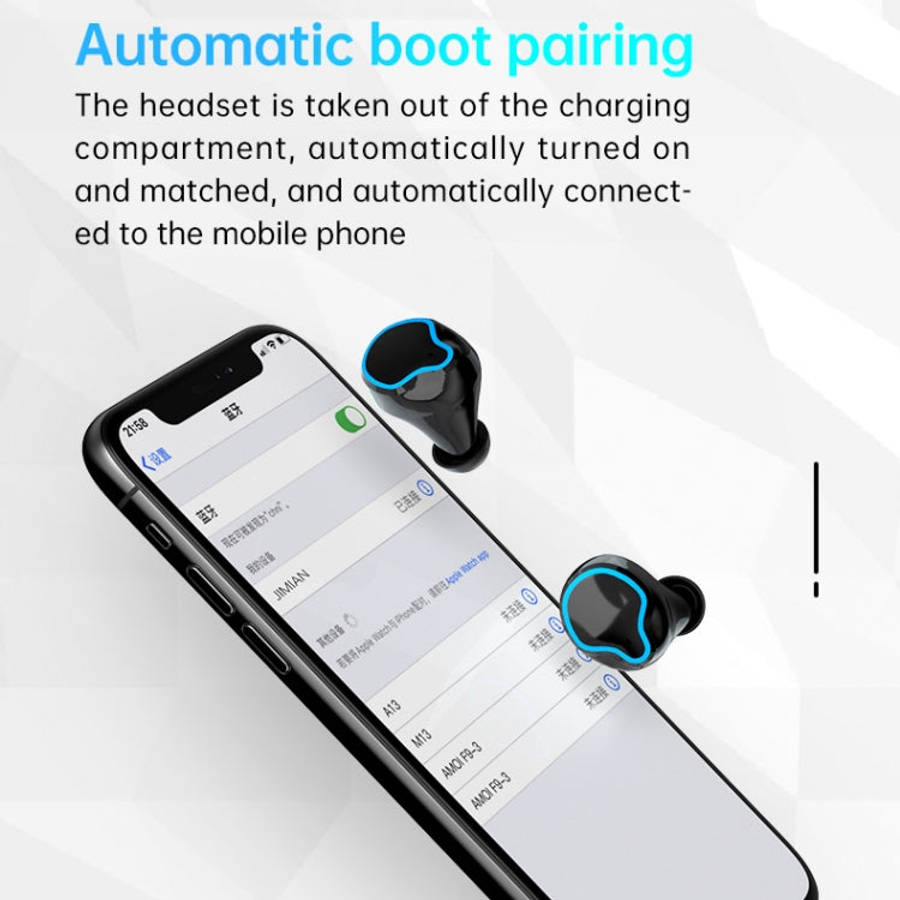M9 Bluetooth 5.1 TWS Mirror Digital Display Wireless Bluetooth Earphone with Charging Box Flashli...