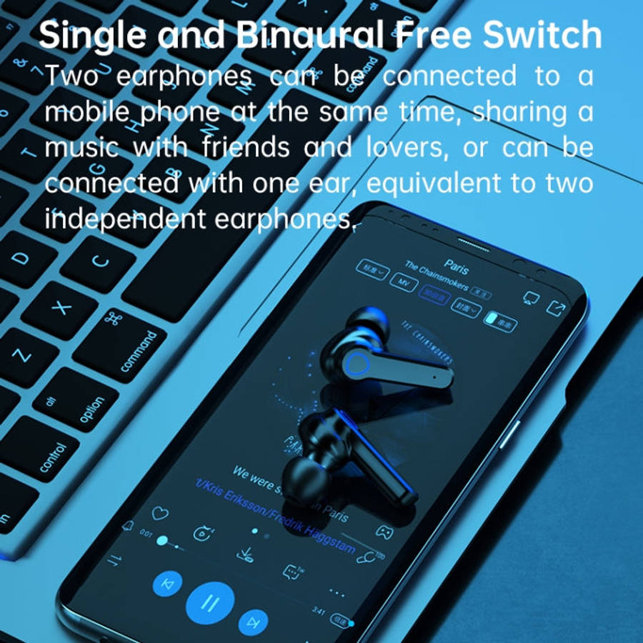 M19 Bluetooth 5.1 TWS Digital Display Wireless Bluetooth Earphone with Charging Box, Support Touc...