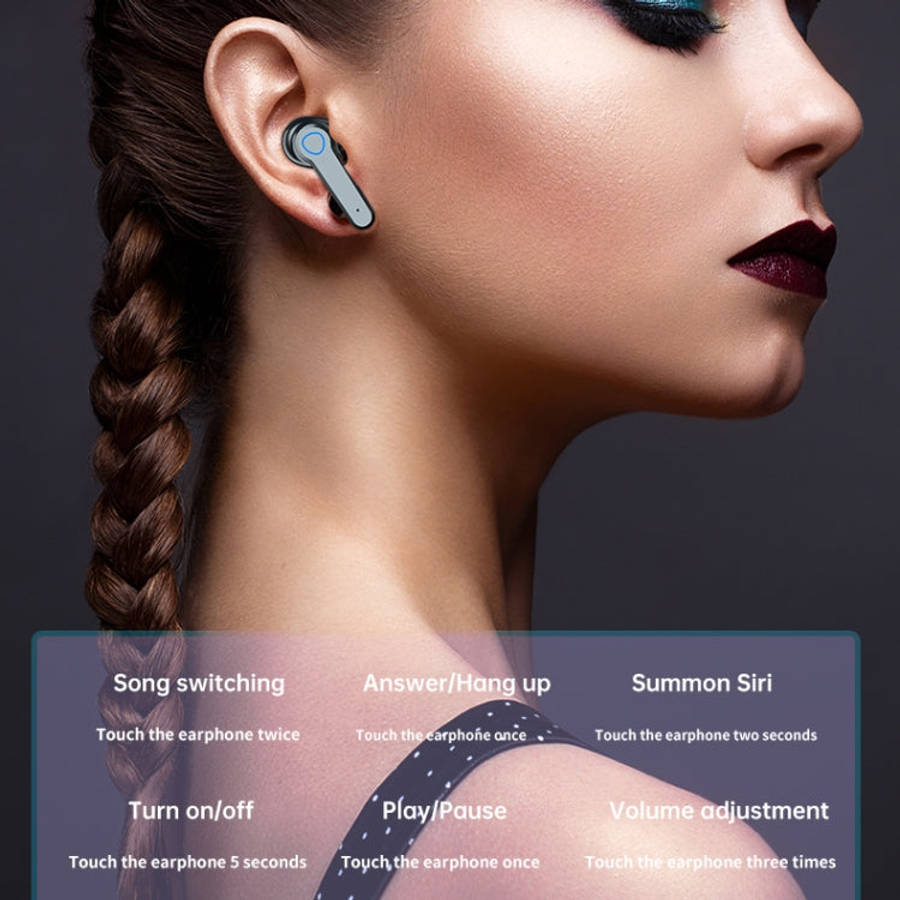 M19 Bluetooth 5.1 TWS Digital Display Wireless Bluetooth Earphone with Charging Box, Support Touc...