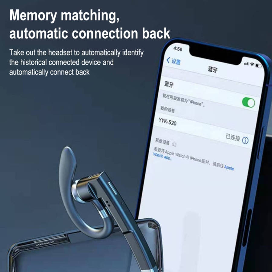 YYK-520 Single Rotatable Earhook Noise Cancelling Wireless Bluetooth Earphone, Specification: Sim...