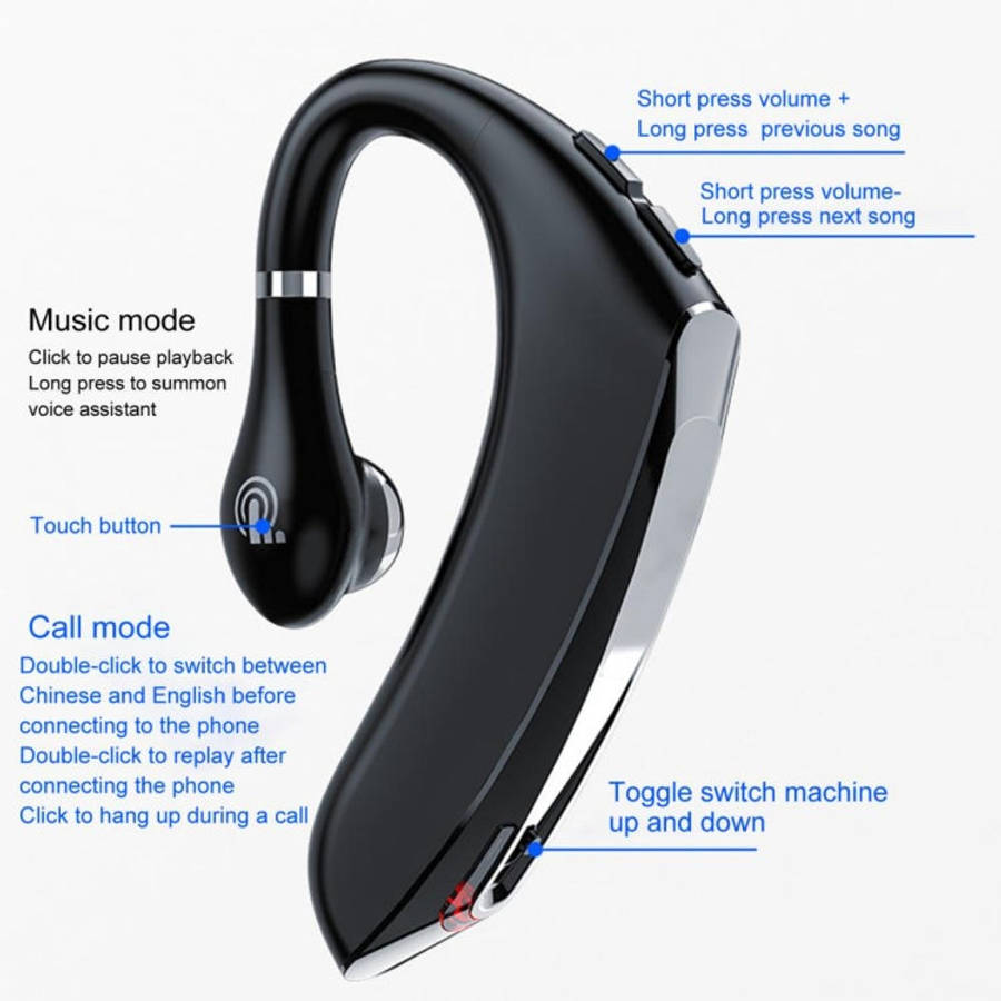 DS800 Bluetooth 5.0 Universal Hanging Ear Style Business Sports Wireless Bluetooth Earphone with ...