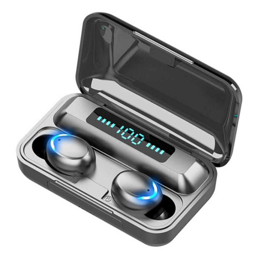 F9-5C Four-bar Breathing Light + Digital Display Noise Reduction Bluetooth Earphone, F9-5C Four-b...