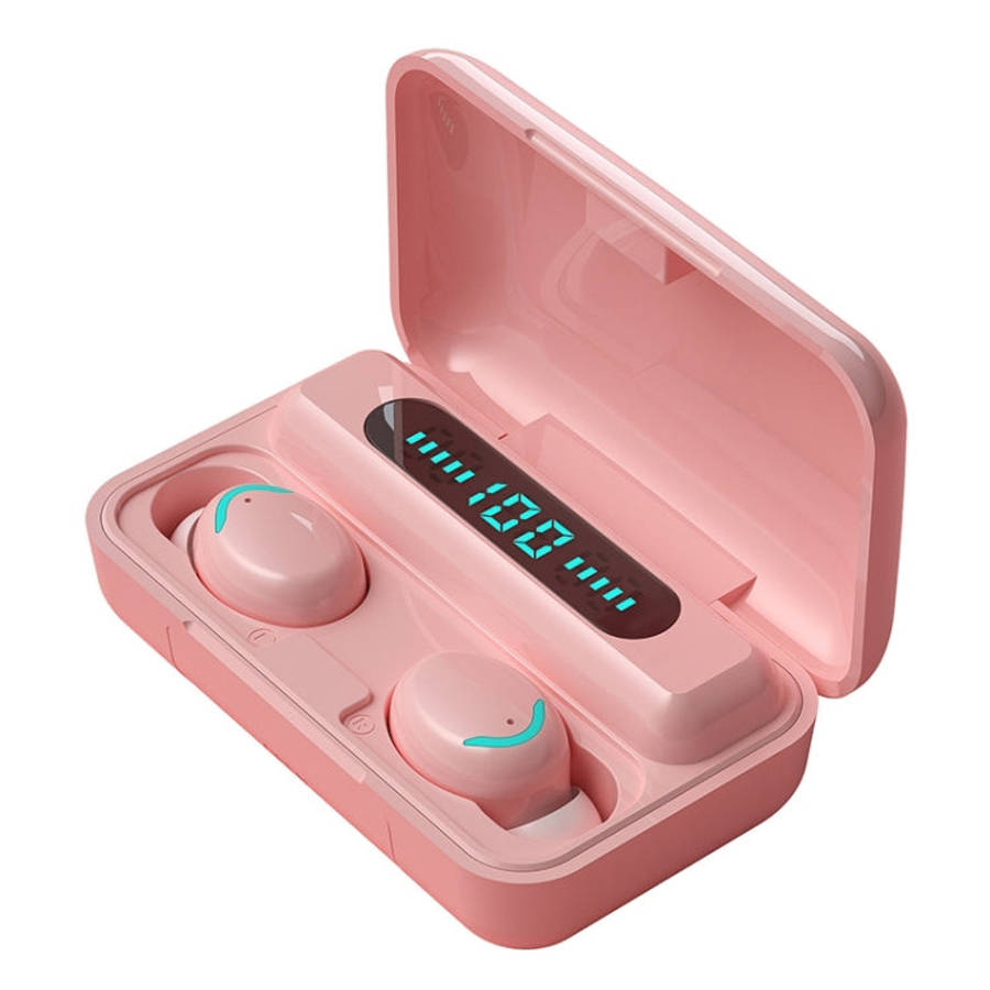 F9-5C Macaron Series Four-bar Breathing Light + Digital Display Noise Reduction Bluetooth Earphon...