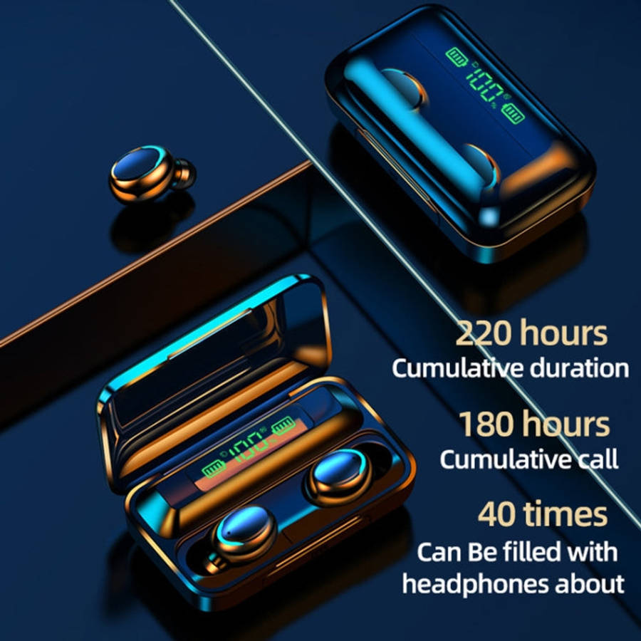 F9-5C Macaron Series Four-bar Breathing Light + Digital Display Noise Reduction Bluetooth Earphon...