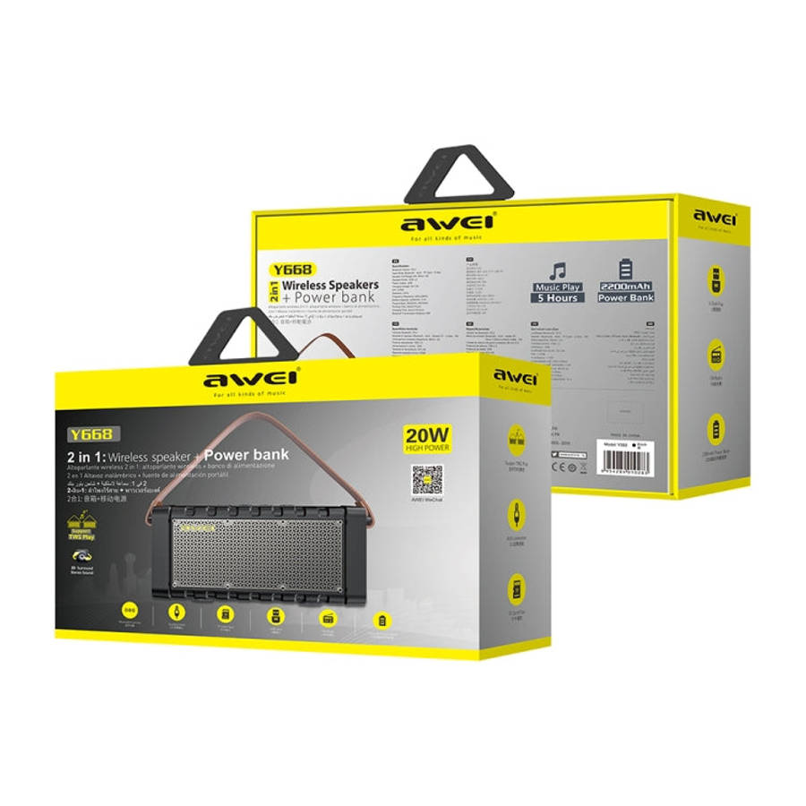 awei Y668 20W TWS Outdoor Bluetooth Speaker