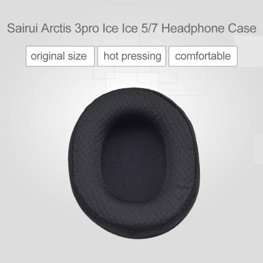 1 Pair Leather Sponge Protective Case for Steelseries Arctis 3 Pro  / Ice 5 / Ice 7 Headphone (Wh...