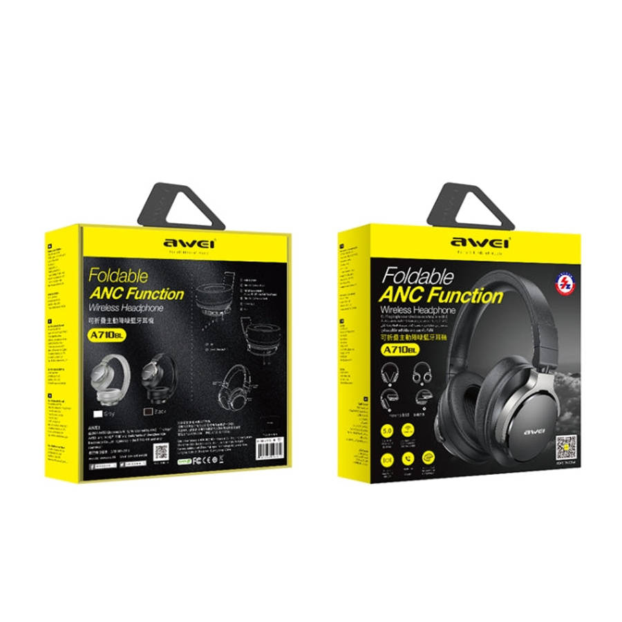 awei A710BL Foldable ANC Noise Cancelling Bluetooth Wireless Headset, A710BL