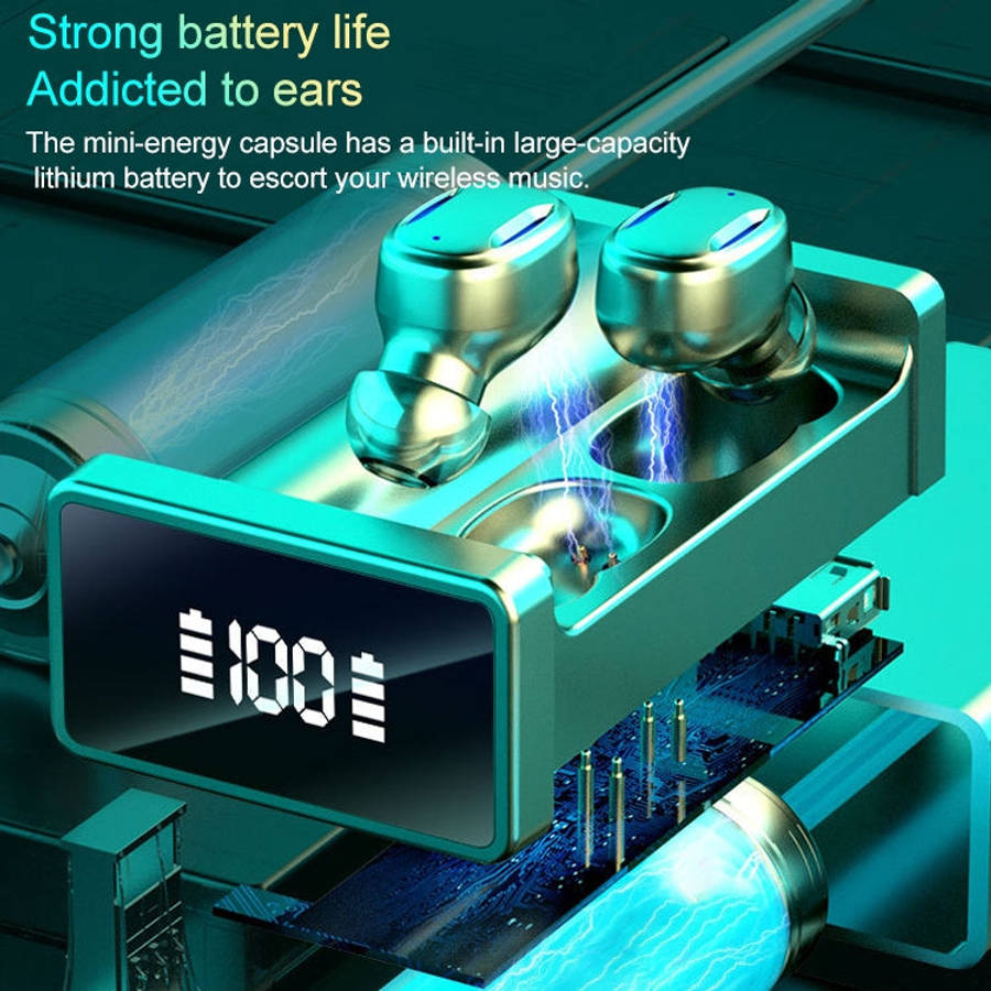 A22 English Version Pull-out Digital Display Bluetooth Earphone with Magnetic Charging Box, Suppo...
