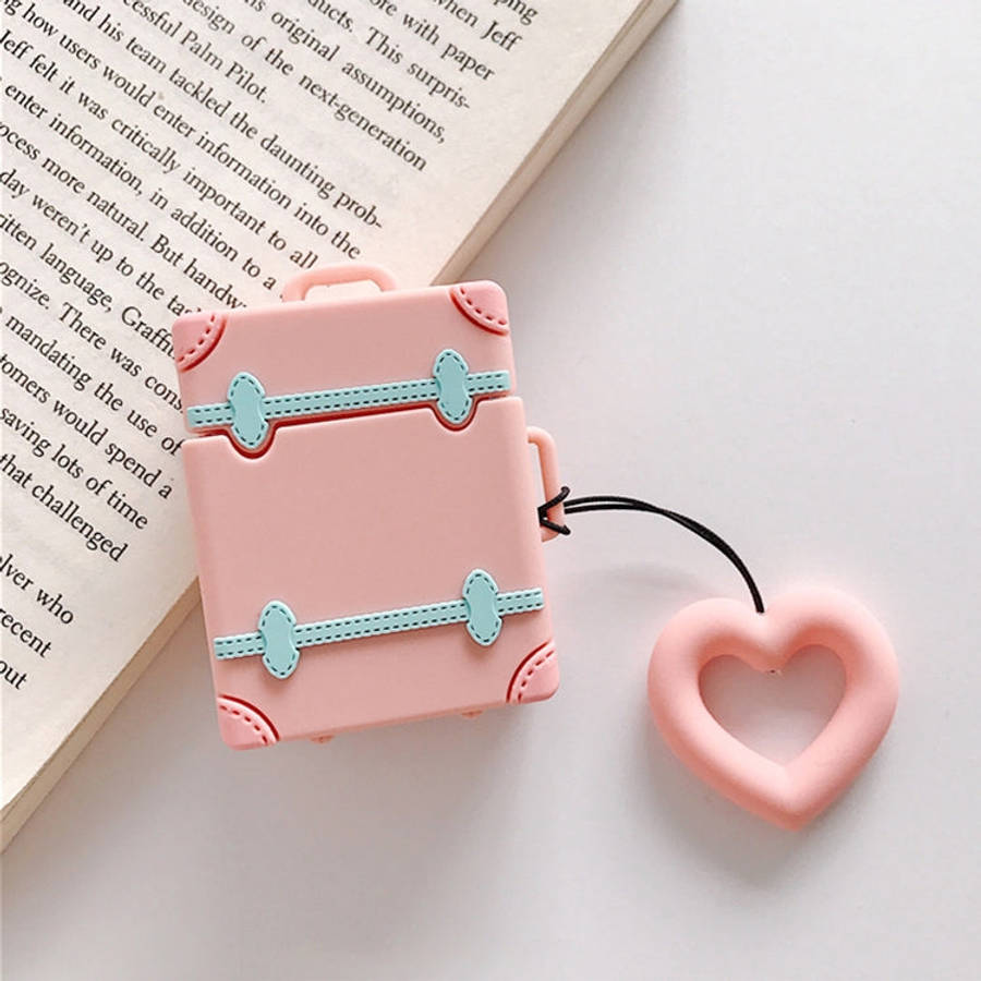 Wireless Earphones Shockproof Candy Colored Suitcase Silicone Protective Case for Apple AirPods 1...