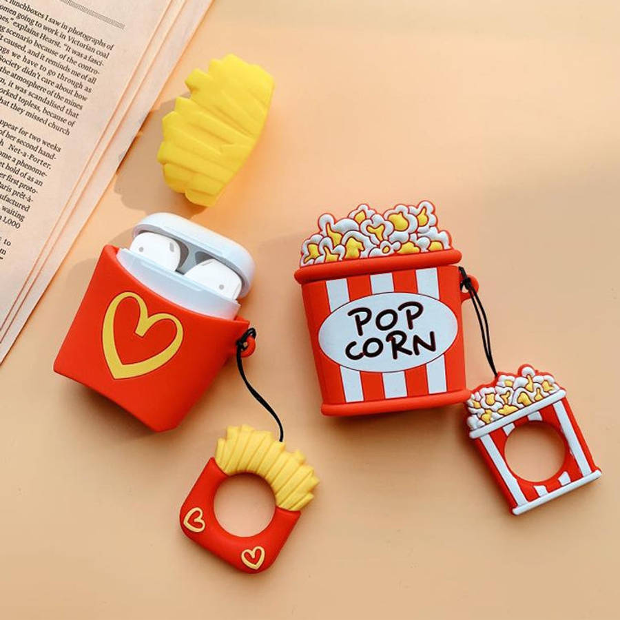 Wireless Earphones Shockproof Chips Popcorn Silicone Protective Case for Apple AirPods 1 / 2 (Chi...
