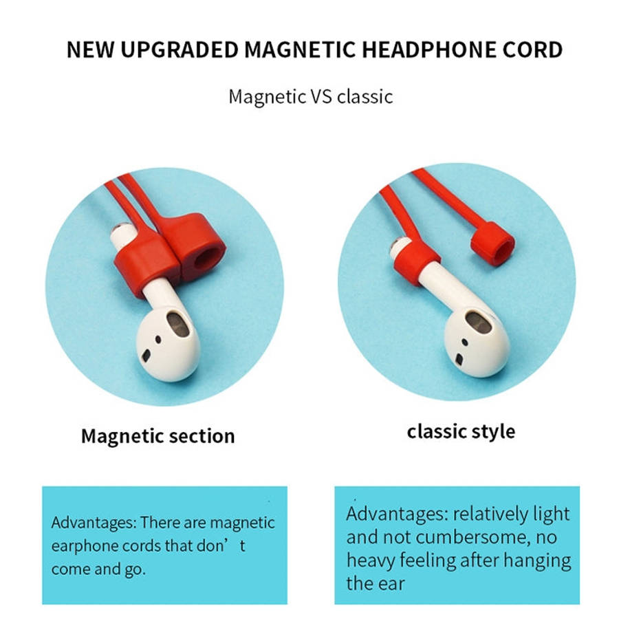Wireless Bluetooth Headset Anti-lost Rope Magnetic Silicone Lanyard for Apple AirPods 1 / 2, For ...