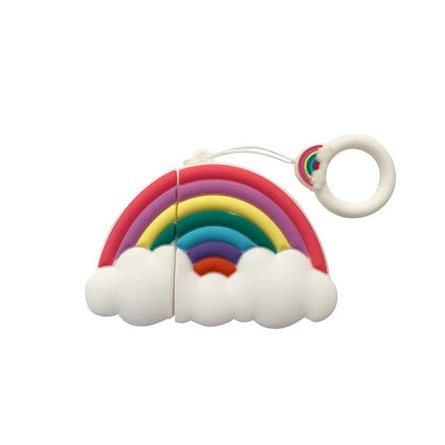 Wireless Earphones Shockproof Multicolor Rainbow Silicone Protective Case for Apple AirPods 1/2
