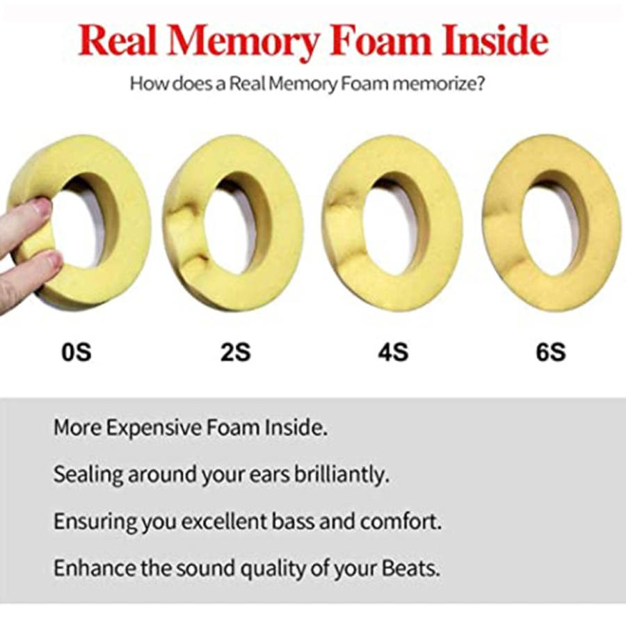 1 Pair Soft Sponge Earmuff Headphone Jacket for Beats Studio 2.0