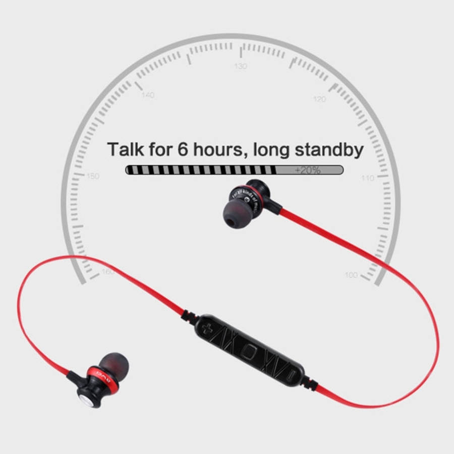 AWEI A980BL Wireless Sport Magnetic Bluetooth Earphone with Wire Control , Support Handfree Call