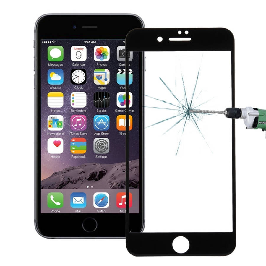 For iPhone 8 / 7 0.26mm 9H Surface Hardness 10D Curved Explosion-proof Colorized Silk-screen Temp...