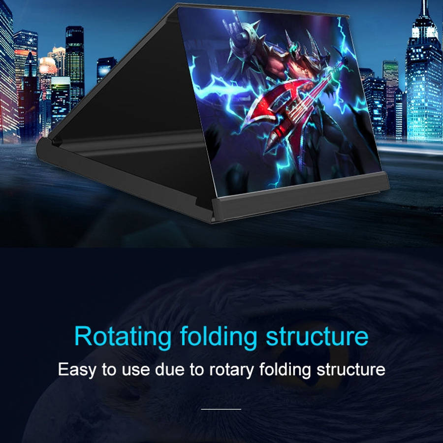 F18 12 inch Rotatable Folding Universal Mobile Phone Screen Amplifier HD Video Amplifier with Blo...