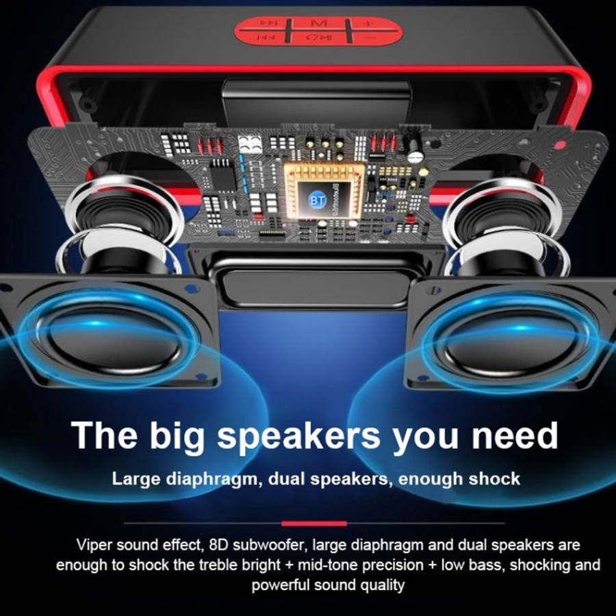 SC211 Portable Subwoofer Wireless Bluetooth Speaker Bluetooth 5.0, Support TF Card & U Disk & 3.5...