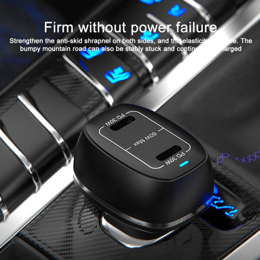 ACC-580 Dual Ports PD 60W Fast Charging Car Charger